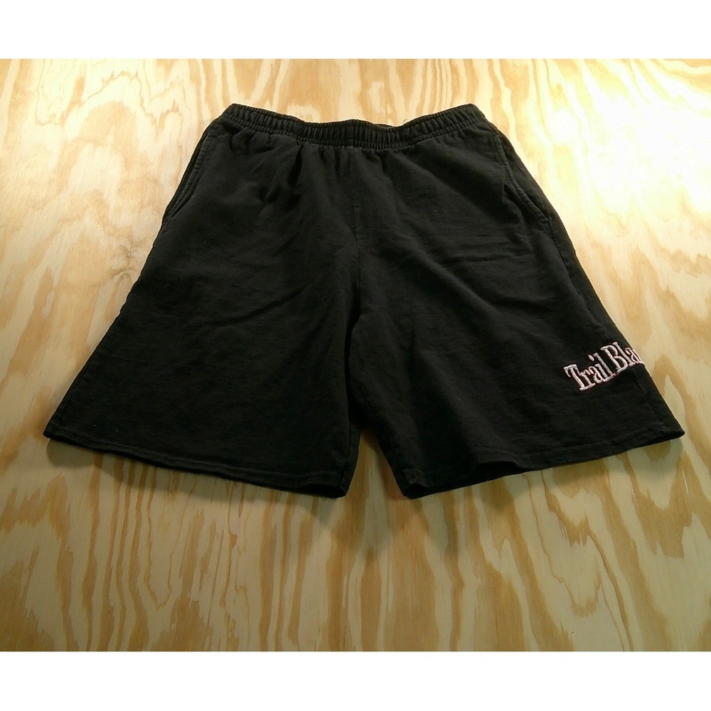 Vintage The Game Portland Trail Blazers Shorts Mens Large Black NBA Basketball